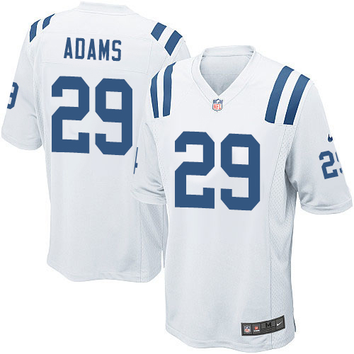 Men's Game Mike Adams Nike Jersey White Road - #29 NFL Indianapolis Colts